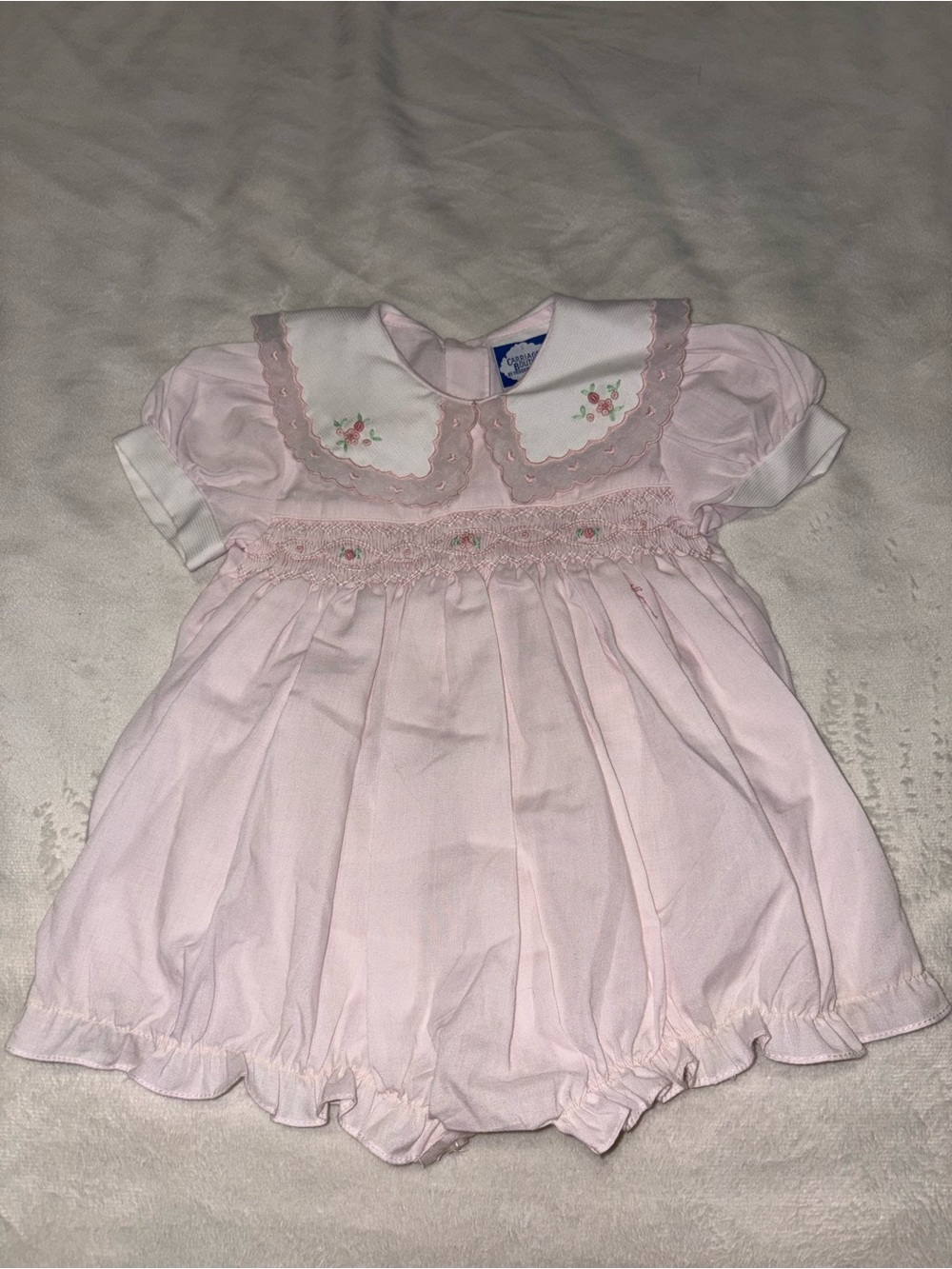Carriage Boutique Pink Smocked Baby Dress